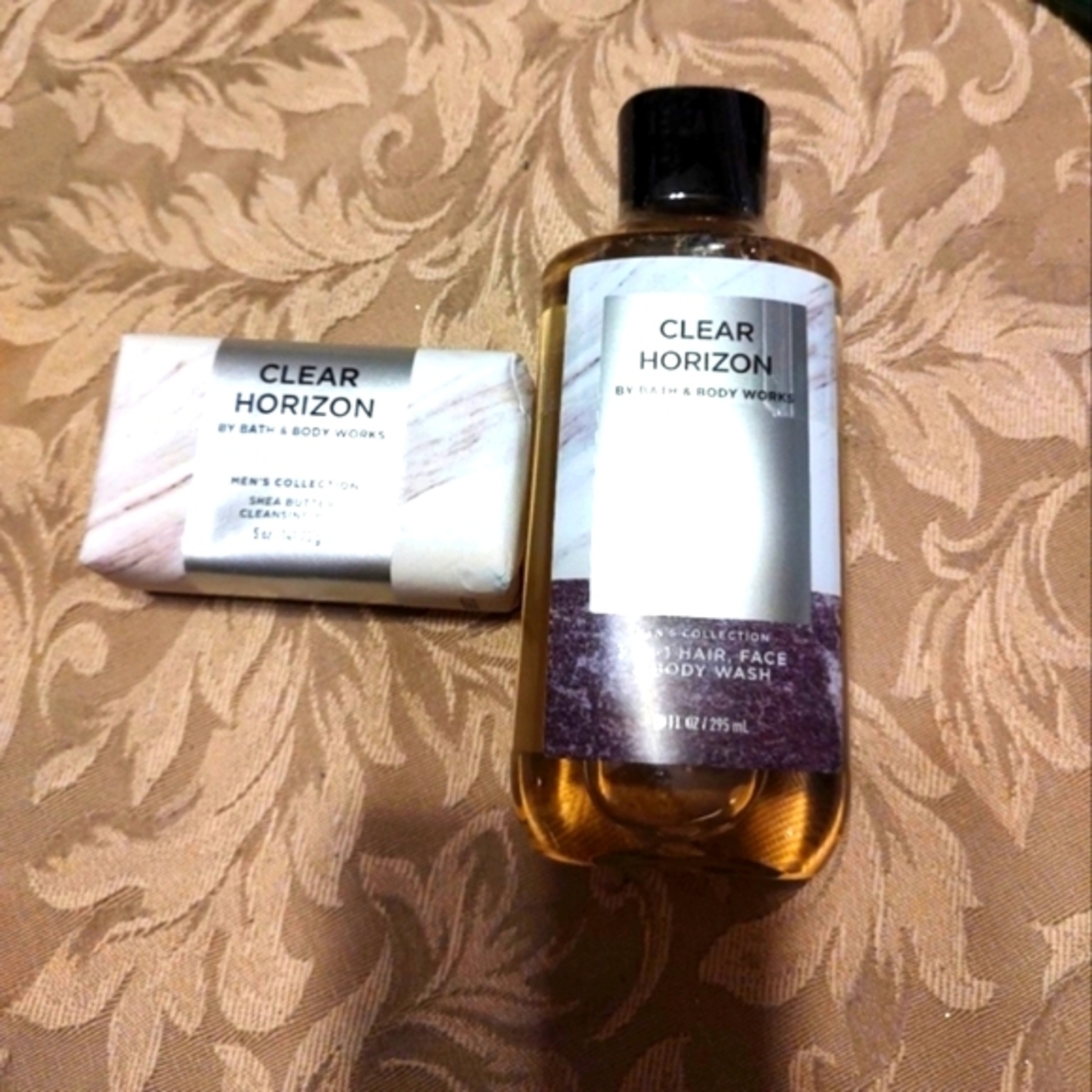 🍂🪵🍂 NWT (Retired) BBW Men's Collection Clear Horizon Bath Set